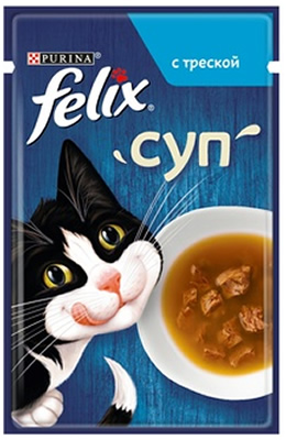 Корм Felix 48 гр. суп с треской