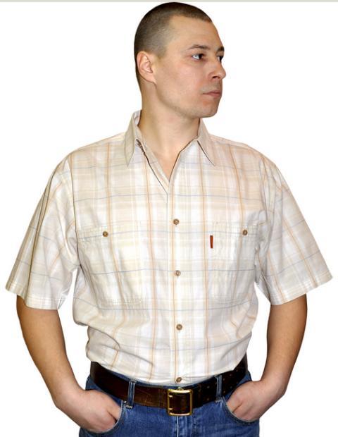 Рубашка мужская Сухов.А Цвет  022 ткань  32 Хлопок 100%
